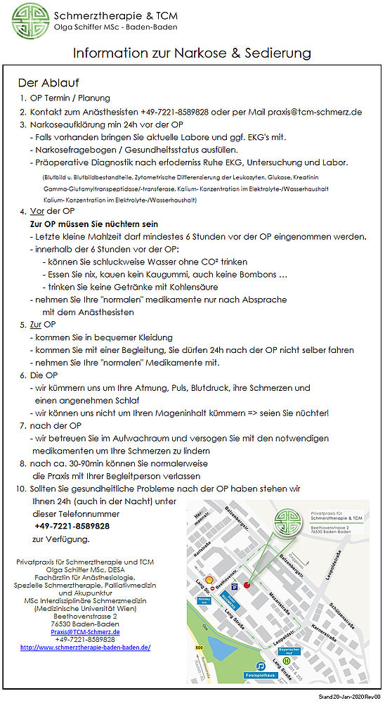 Arztpraxis für Anästhesiologie in Baden Baden